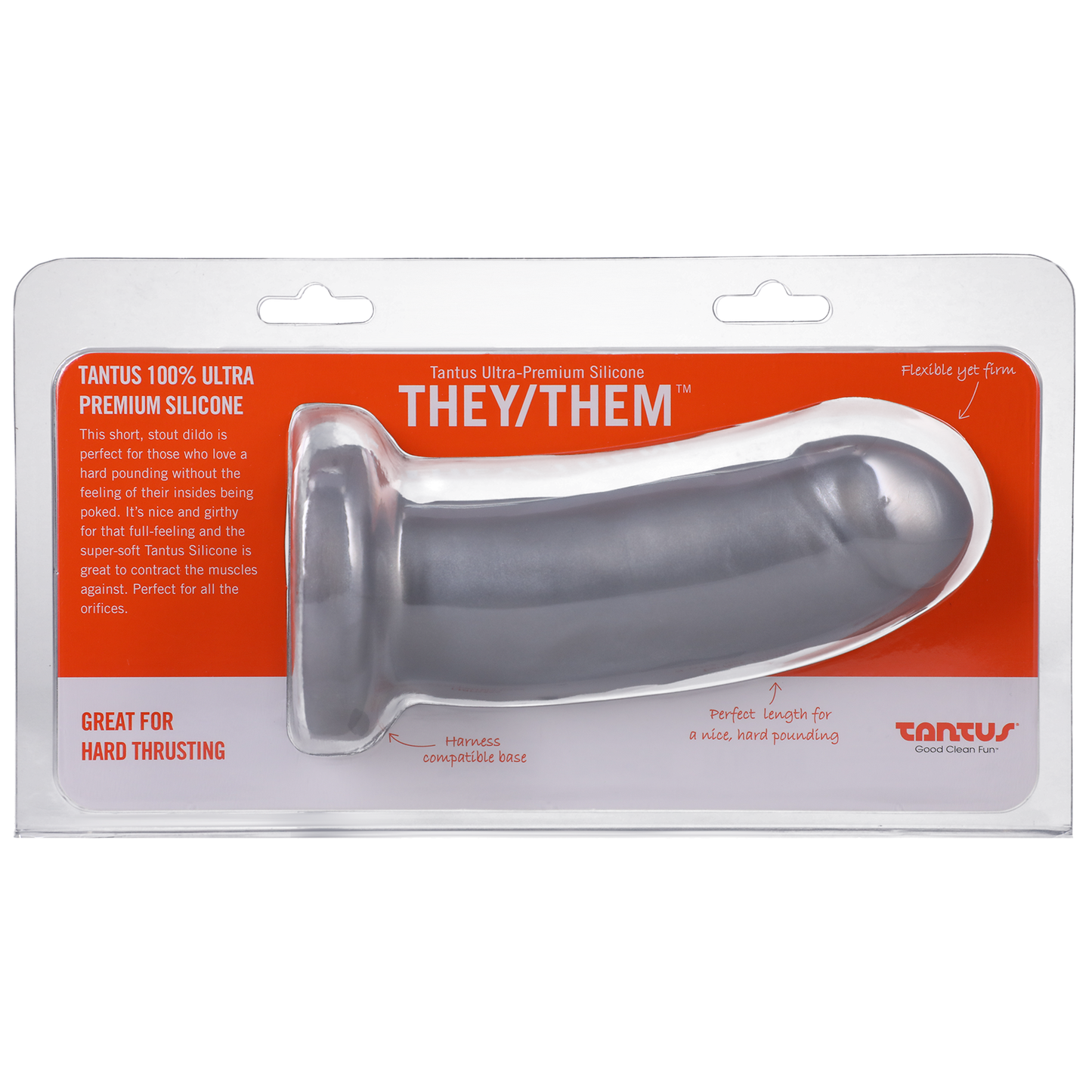 They/Them Super Soft Silicone Dildo Silver