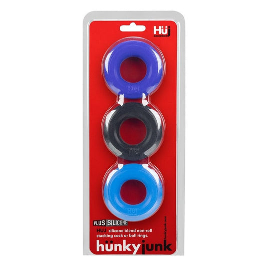 HUJ3 c-ring 3-pack, COBALT MULTI - Tar/Cobalt/Aqua