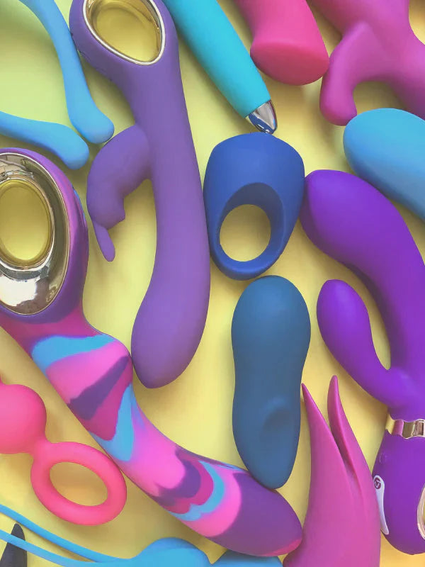 a selection of colorful vibrators