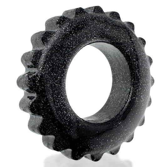 Plushy Single Ring Black Mica
