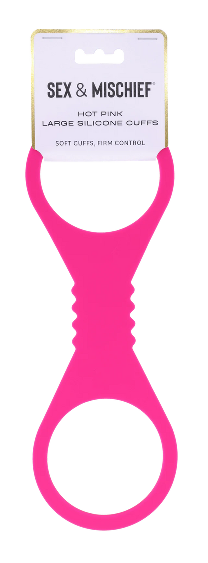 Large Hot Pink Silicone Cuffs