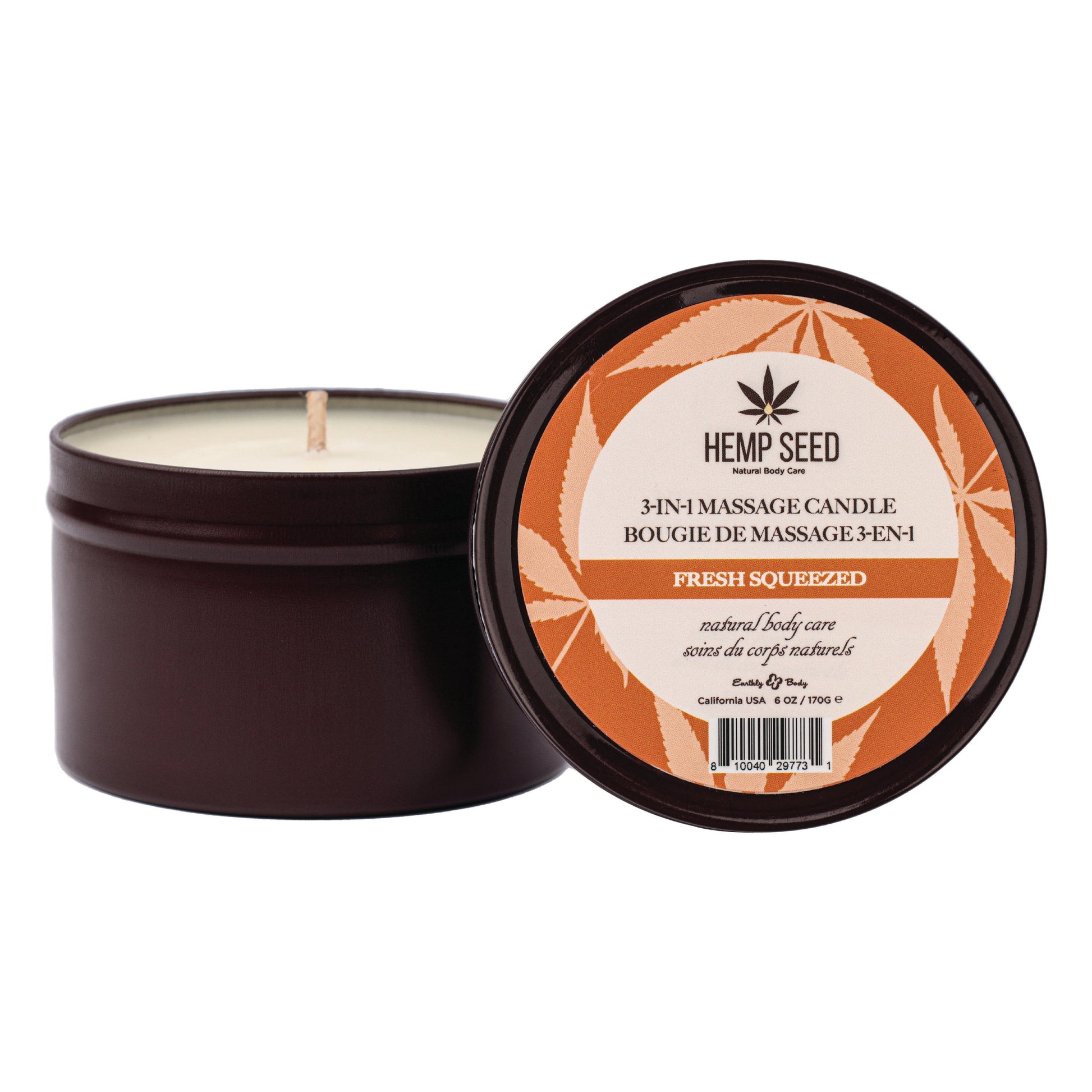 Hemp Seed 3-in-1 Massage Candle Fresh Squeezed 6oz