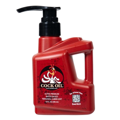 Cock Oil Water-Based Lubricant – Plastic Bottle with Pump Top 10 oz