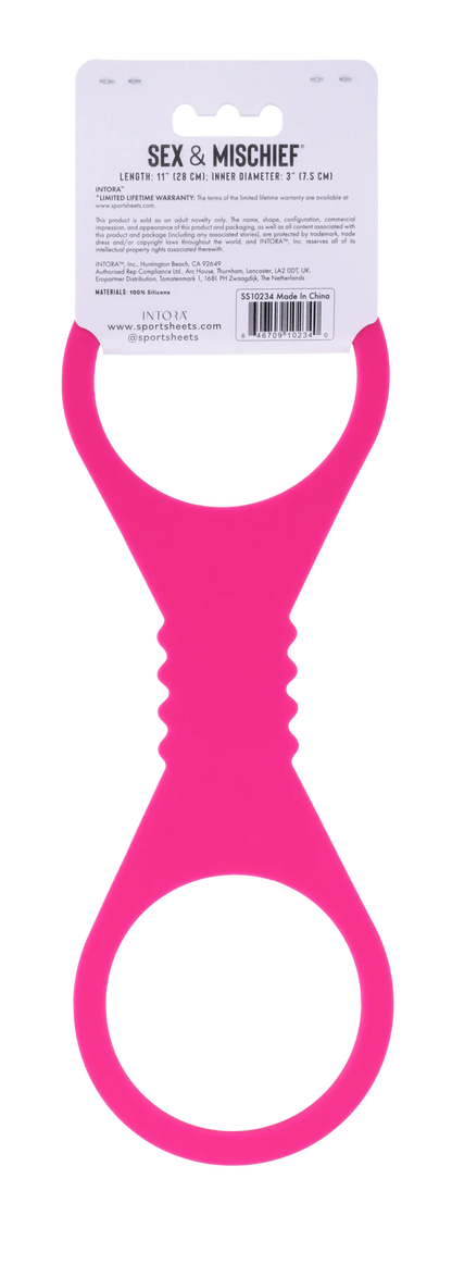 Large Hot Pink Silicone Cuffs