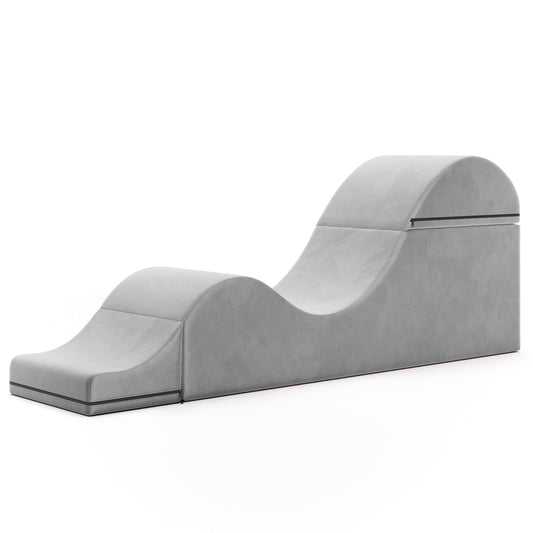 Aria Flip Chaise 18 Inch Wide - Convertible Sex Chair and Bed Bench, Grey